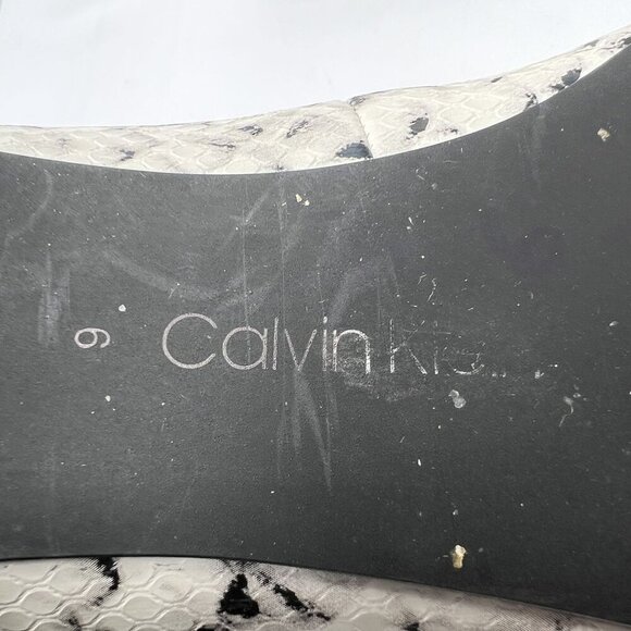 Calvin Klein Emerin Womens 6 Pointed Toe Vegan Snakeskin Slip Ons Comfort Shoes - Picture 14 of 15